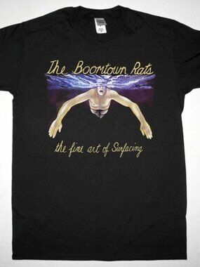 THE BOOMTOWN RATS THE FINE ART OF SURFACING 1979 NEW BLACK T-SHIRT 256